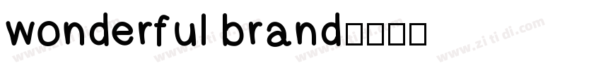 wonderful brand字体转换